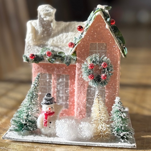 Pier 1 Nostalgic Village Set of 4 Light-Up Houses - Picture 6 of 14